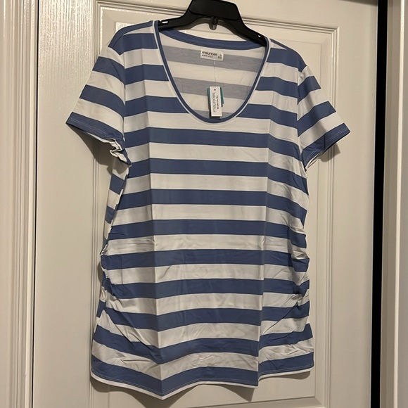 NWT Maurice’s Plus Size Striped Scoop Neck Maternity Tee - Picture 2 of 10